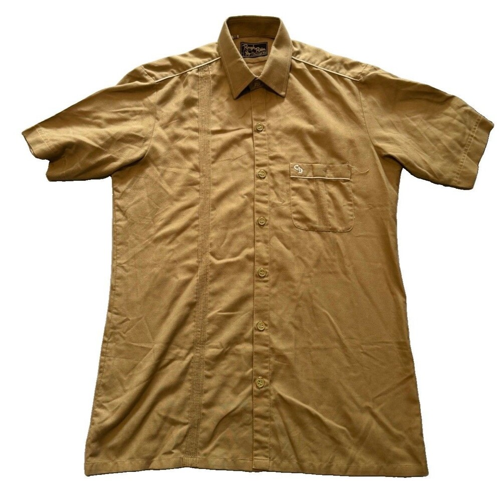 Vintage Rough Rider Charagh Din Shirt Mens 38 M Khaki